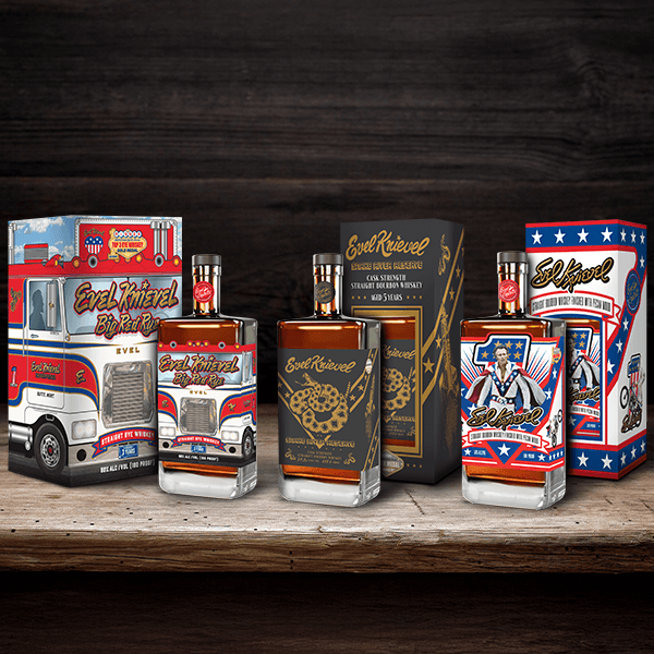 Evel Knievel celebrity whiskey bottle collection