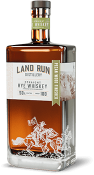 Land Run Distillery straight rye whiskey
finished with pecan wood - Premium Oklahoma craft whiskey