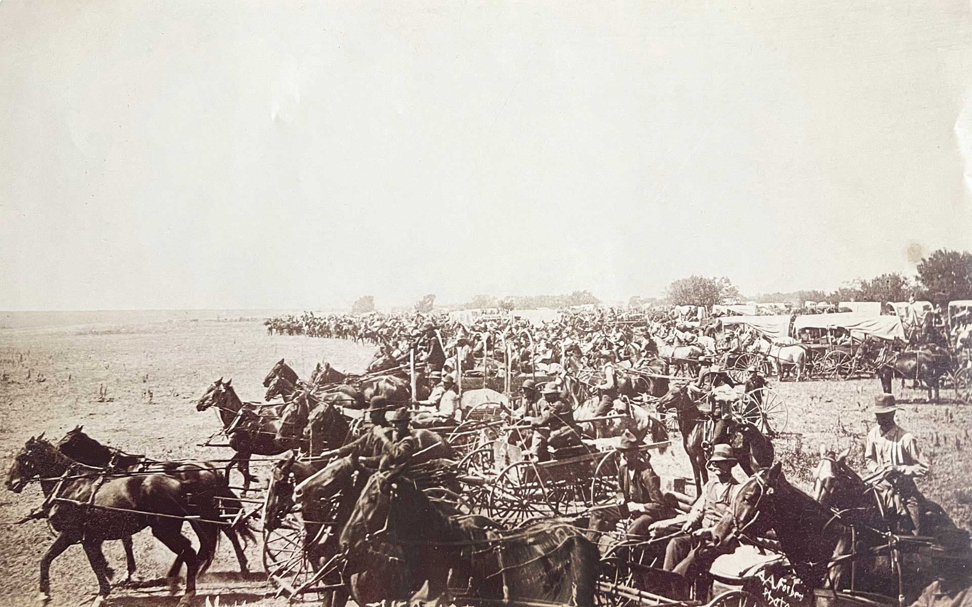 Historic Oklahoma Land Run of 1893 - The foundation of Land Run Distillery's heritage and legacy